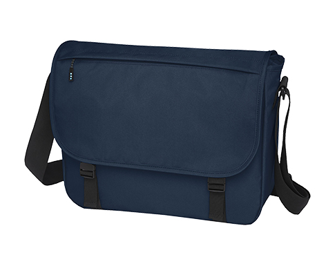 Boston GRS Recycled Laptop Bags - Navy Blue