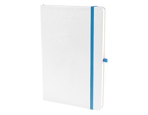 A5 Blanco Notebook With Pocket - Cyan