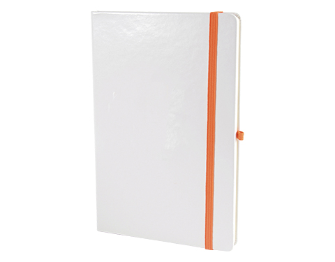 A5 Blanco Notebook With Pocket - Orange