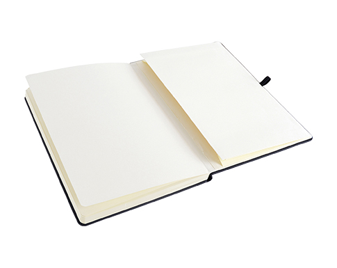 Belfast A5 Soft Touch Notebook With Pocket - Plain Pages