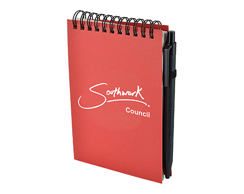 Delph A6 Recycled Jotter & Pens - Red