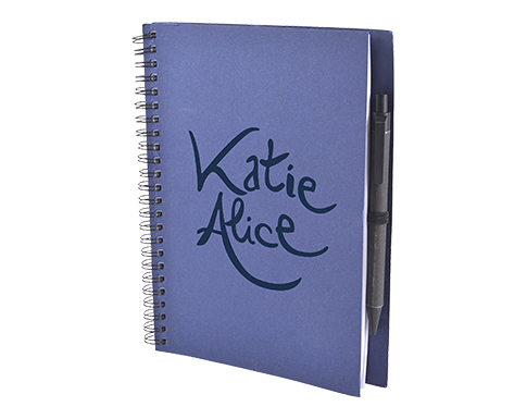 Seville A5 Recycled Notebook & Pens - Blue