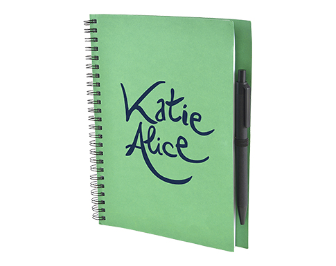 Seville A5 Recycled Notebook & Pens - Green