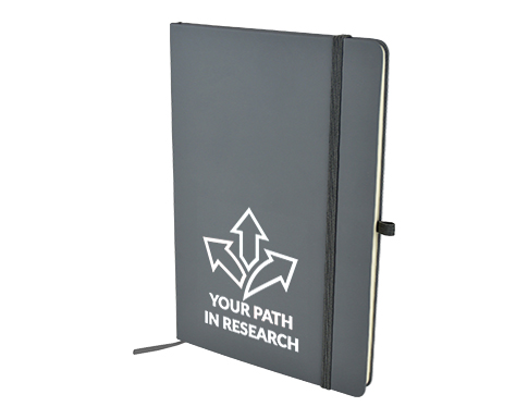 Phantom A5 Soft Feel Notebooks With Pocket - Dark Grey