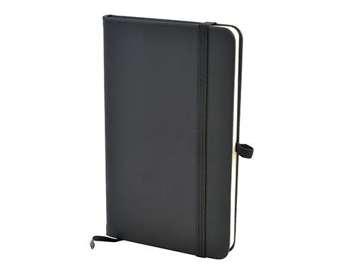 Phantom A6 Soft Feel Notebooks With Pocket - Black