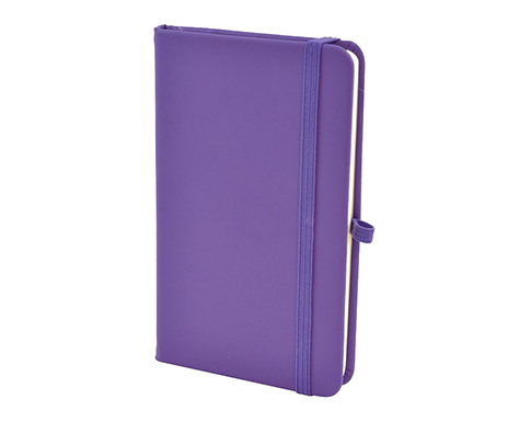 Phantom A6 Soft Feel Notebooks With Pocket - Purple