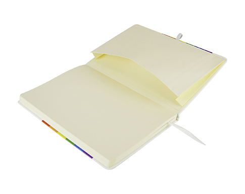 Rainbow A5 Soft Feel Notebook With Pocket