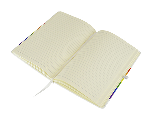 Rainbow A5 Soft Feel Notebook With Pocket