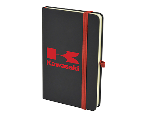 Bronte A6 Soft Touch Notebook With Pocket - Red