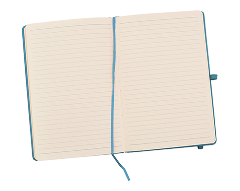 Inspire A5 Soft Feel Colour Notebook With Pocket & Pen - Turquoise