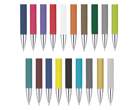 Inspire A5 Soft Feel Colour Notebook With Pocket & Pen - All Pens