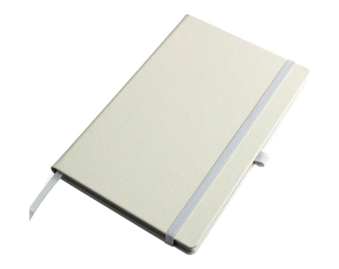 Albury Deluxe Silk Stone Paper Recycled A5 Notebooks - White