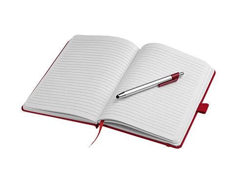 Diplomat A5 Notebooks With Stylus Pens - Red