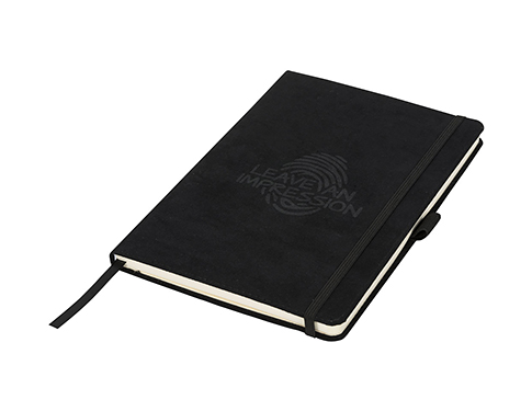 Banbury A5 Suede Notebook With Pocket - Black