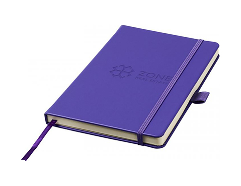 Expression A5 Leatherette Bound Notebooks With Pocket - Purple