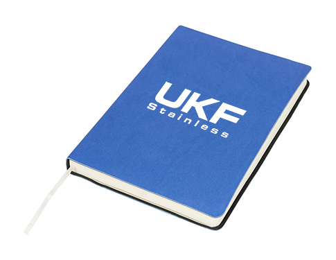 A5 Liberty Soft Feel Notebook With Pocket - Blue
