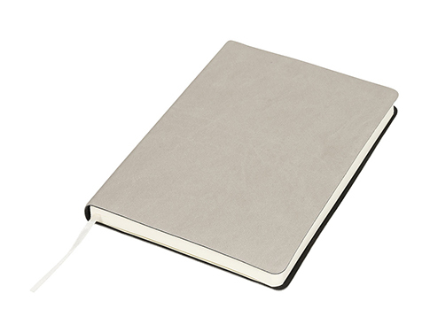 A5 Liberty Soft Feel Notebook With Pocket - Grey