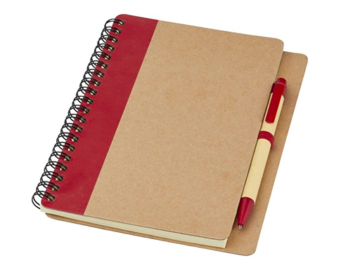 Sherwood Recycled Notebooks & Pens - Red