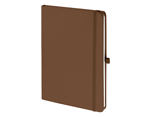 Emotion A5 Luxury Soft Feel Notebook With Pocket - Brown