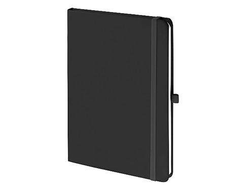 Emotion A5 Luxury Soft Feel Notebook With Pocket - Dark Grey