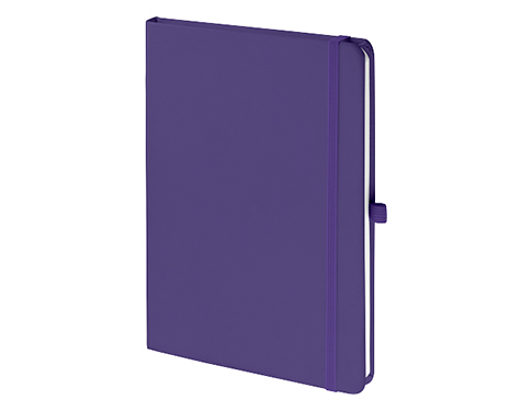 Emotion A5 Luxury Soft Feel Notebook With Pocket - Purple