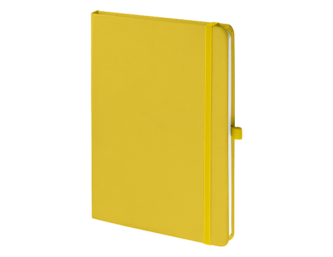 Emotion A5 Luxury Soft Feel Notebook With Pocket - Yellow