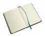 Inspire A5 Soft Feel Black Notebook With Pocket & Pen - Cyan
