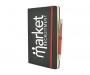 Inspire A5 Soft Feel Black Notebook With Pocket & Pen - Red