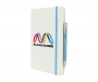 Inspire A5 Soft Feel Blizzard Notebook With Pocket & Pen - Cyan