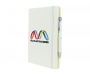 Inspire A5 Soft Feel Blizzard Notebook With Pocket & Pen - White