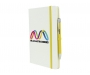 Inspire A5 Soft Feel Blizzard Notebook With Pocket & Pen - Yellow
