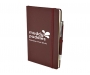 Inspire A5 Soft Feel Colour Notebook With Pocket & Pen - Burgundy