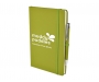 Inspire A5 Soft Feel Colour Notebook With Pocket & Pen - Lime