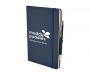 Inspire A5 Soft Feel Colour Notebook With Pocket & Pen - Navy