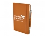 Inspire A5 Soft Feel Colour Notebook With Pocket & Pen - Orange
