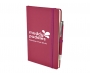 Inspire A5 Soft Feel Colour Notebook With Pocket & Pen - Pink