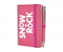 Inspire A6 Soft Feel Colour Notebook With Pocket & Pen - Pink