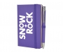 Inspire A6 Soft Feel Colour Notebook With Pocket & Pen - Purple