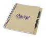 Lisburn A5 Wirebound Eco Cardboard Notebook With Pencil - Natural