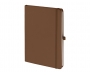 Emotion A5 Luxury Soft Feel Notebook With Pocket - Brown