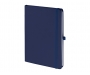 Emotion A5 Luxury Soft Feel Notebook With Pocket - Navy Blue