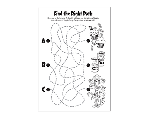 A4 Activity Colouring Books - Healthy Eating