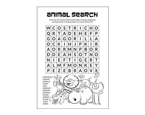 A5 Activity Colouring Books - Zoo