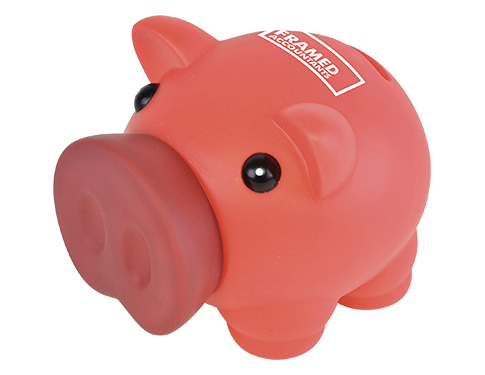 Percy Soft Feel Piggy Banks - Red
