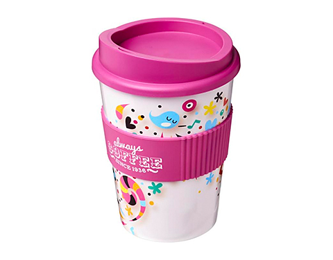ColourBrite Americano Grip Medio 325ml Take Away Mugs - Pink