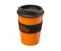 Americano Medio Grip 325ml Take Away Mugs - Orange / Black