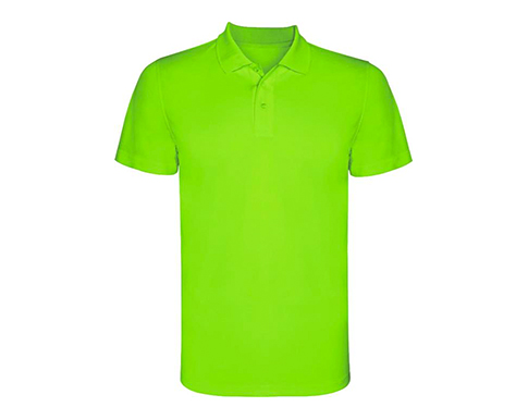 Roly Monzha Technical Sport Kids Polo - Lime Green