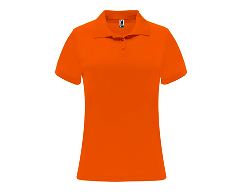 Roly Monzha Womens Technical Sport Polo - Fluorescent Orange
