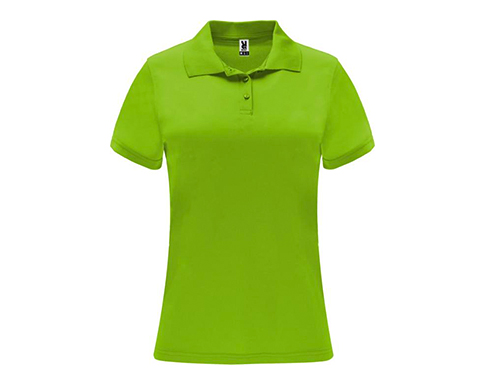 Roly Monzha Womens Technical Sport Polo - Lime