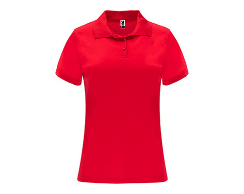 Roly Monzha Womens Technical Sport Polo - Red